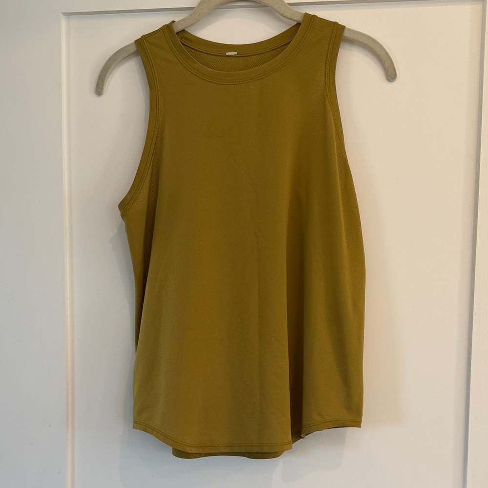 Lululemon Sleeveless Olive Green Women's high neck Tank Top